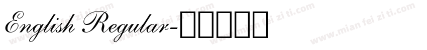 English Regular字体转换